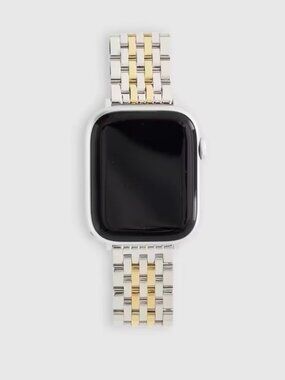 NWT Quince Apple Watch Band Stainless Steel Silver Gold Bracelet 44-49mm